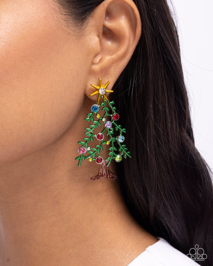 Christmas Credentials - Multi Christmas Tree Post Earrings + One Mystery Piece - Paparazzi Accessories