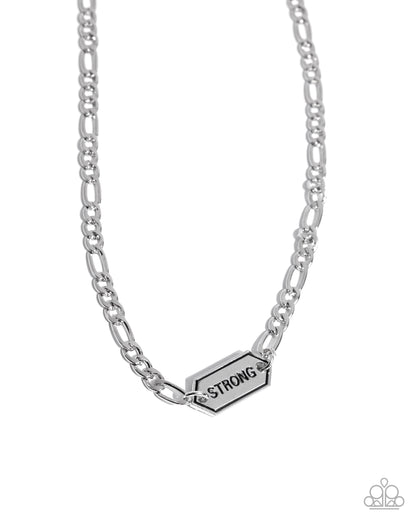 Strong Suit - Silver Urban Chain Necklace - Paparazzi Accessories