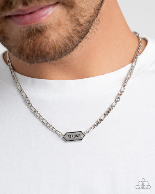 Strong Suit - Silver Urban Chain Necklace - Paparazzi Accessories