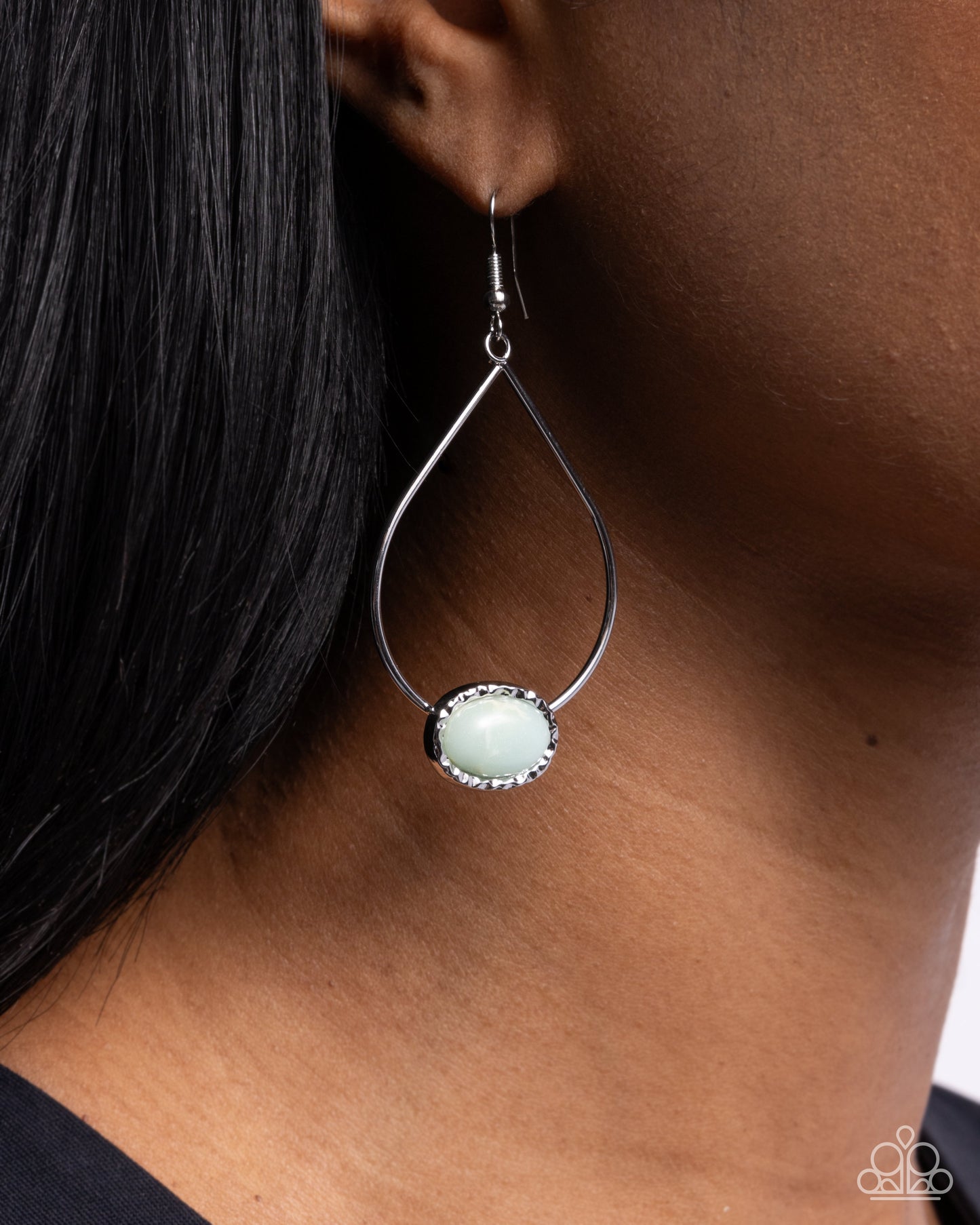 Sensible Stones - Blue Stone Fish Hook Earrings - Paparazzi Accessories