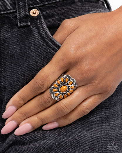 Authentic Allegiance - Brown Stone Silver Ring