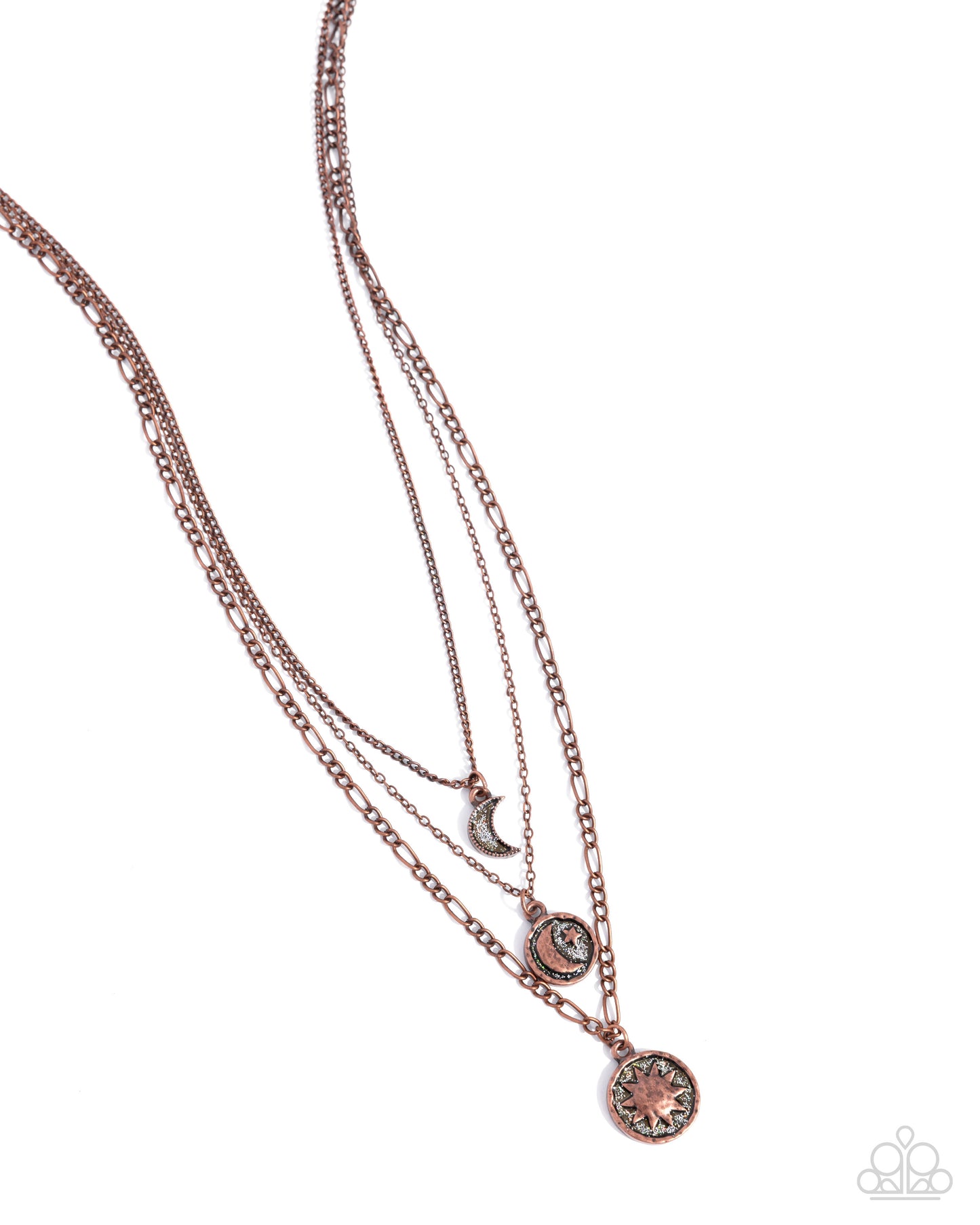 Celestial Caliber - Copper Layered Necklace - Paparazzi Accessories