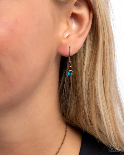 MINE Over Matter - Copper & Multi Rhinestone Hearts Necklace - Paparazzi Accessories