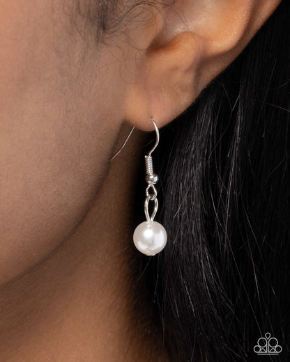 Promising Promenade - Pink Pearls Silver Necklace - Paparazzi Accessories