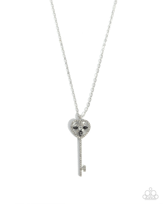 Key Candidate - Silver Key Necklace - Paparazzi Accessories