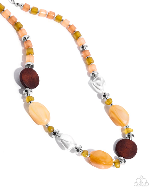 Colorful Century - Orange Beaded Necklace - Paparazzi Accessories