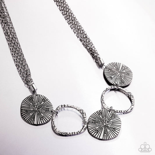 Determined to Delight - Silver Discs Paperclip Chain Necklace - Paparazzi Accessories
