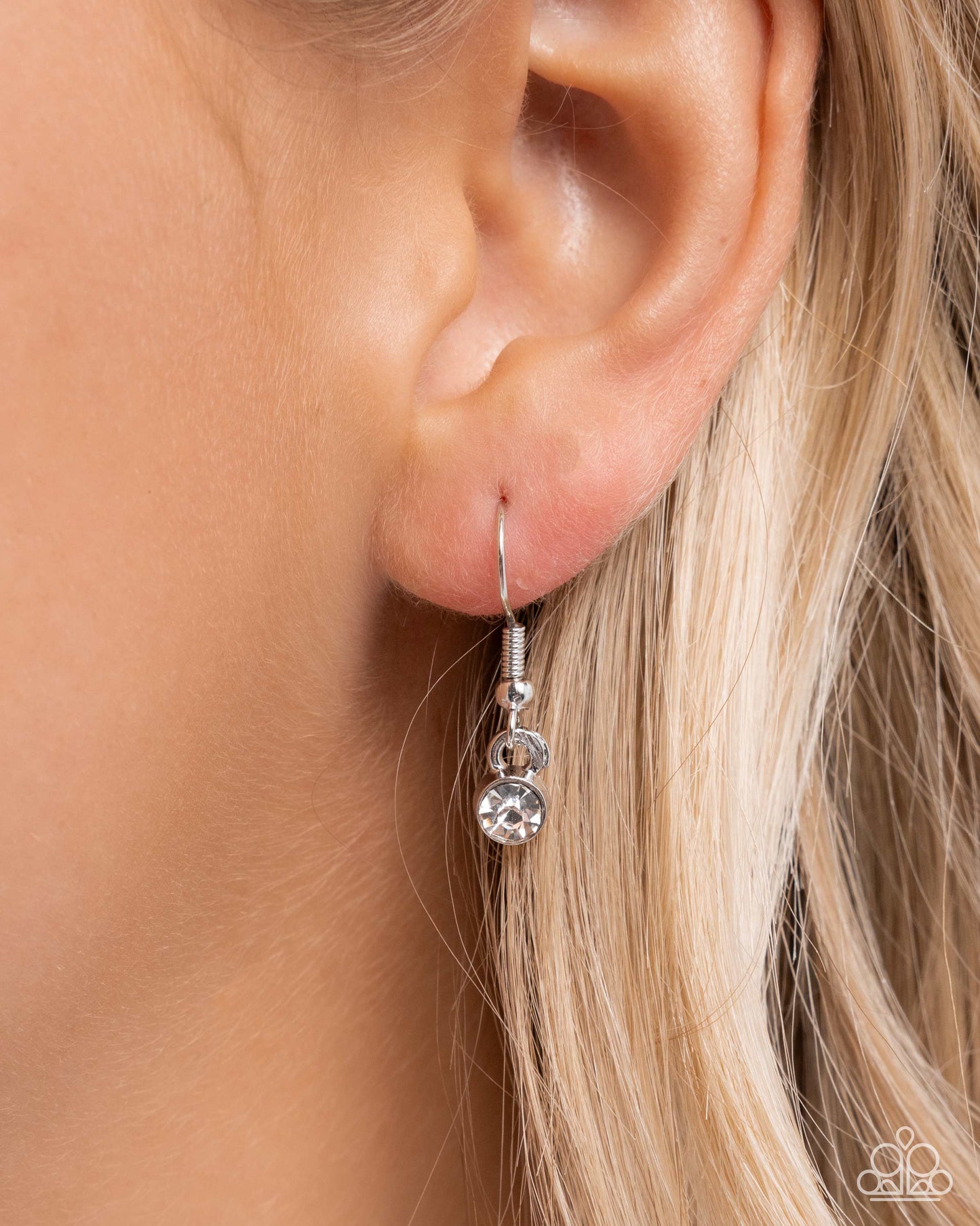 Elegant Encore - Yellow Rhinestone Flower Silver Charms Necklace - Paparazzi Accessories