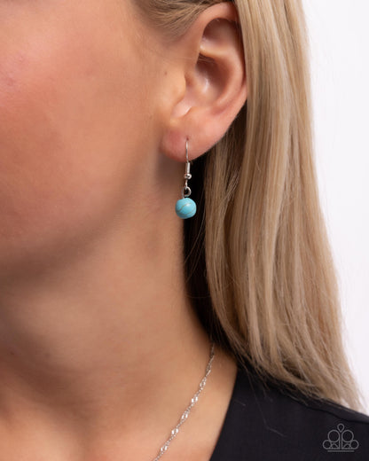 Giddy Up Glam - Brown Crackle Stone Star Silver Necklace - Paparazzi Accessories