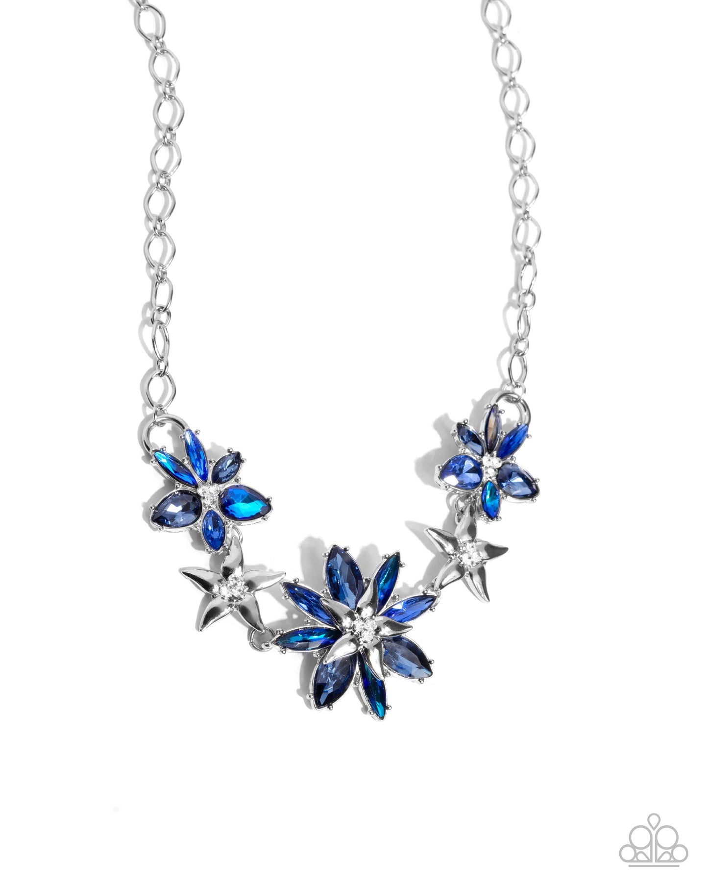 Complete Look - "Floral Feature" Blue Necklace & "Floral Factor" Blue Bracelet - Paparazzi Accessories