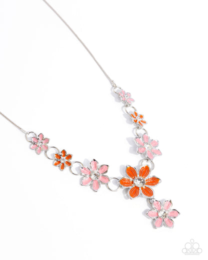 Compatible Class - Complete Look "Compatibly Chic - Orange Necklace", "Compatibly Charming - Orange Bracelet" - Paparazzi Accessories