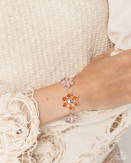 Compatible Class - Complete Look "Compatibly Chic - Orange Necklace", "Compatibly Charming - Orange Bracelet" - Paparazzi Accessories