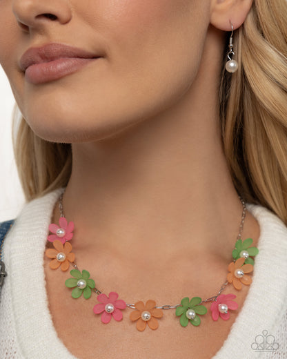 Floral Restoration - Complete Look, Necklace: "Floral Revival - Orange",  Bracelet: "Fresh Flowers - Orange" - Paparazzi Accessories
