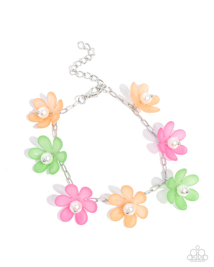 Floral Restoration - Complete Look, Necklace: "Floral Revival - Orange",  Bracelet: "Fresh Flowers - Orange" - Paparazzi Accessories