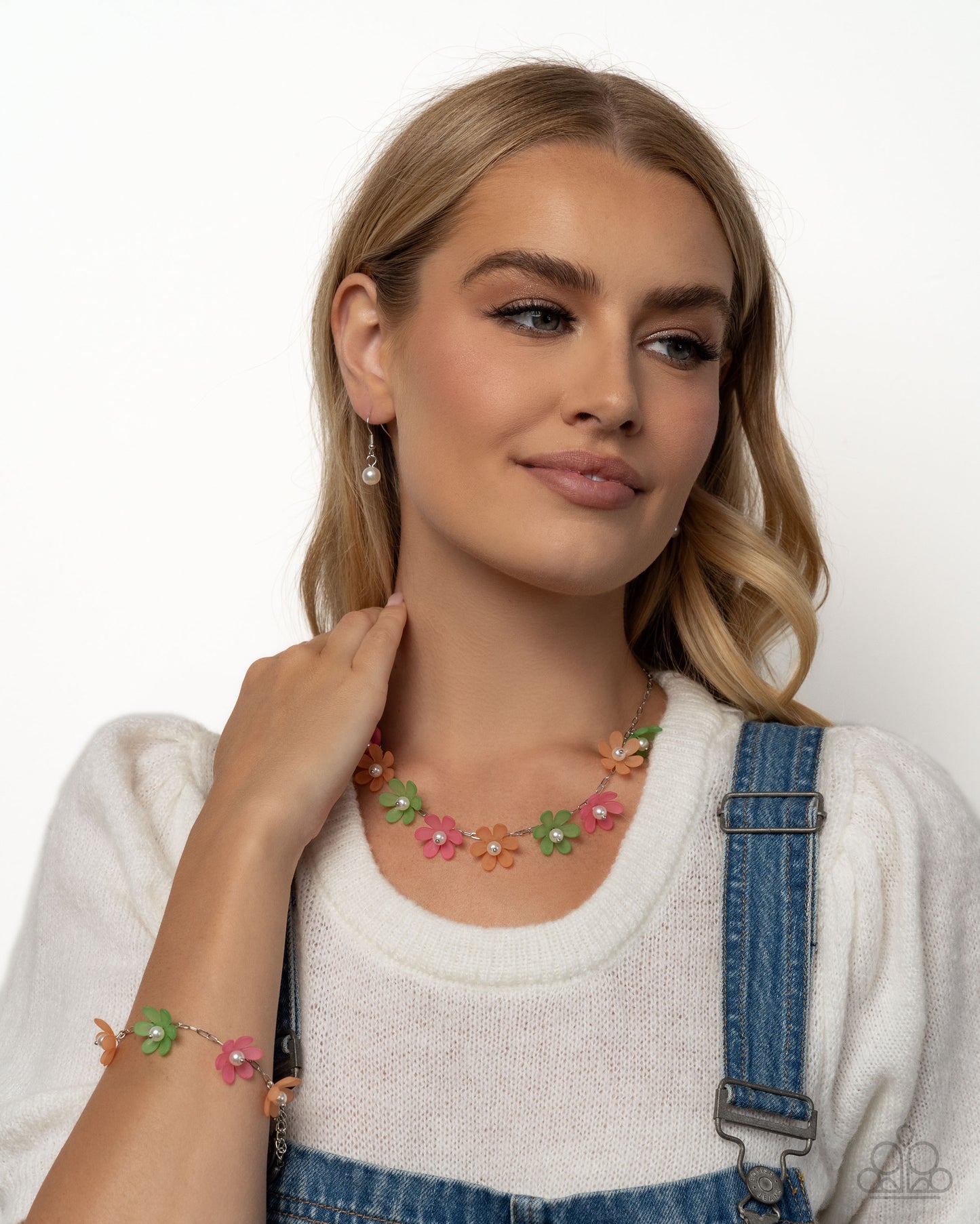 Floral Restoration - Complete Look, Necklace: "Floral Revival - Orange",  Bracelet: "Fresh Flowers - Orange" - Paparazzi Accessories