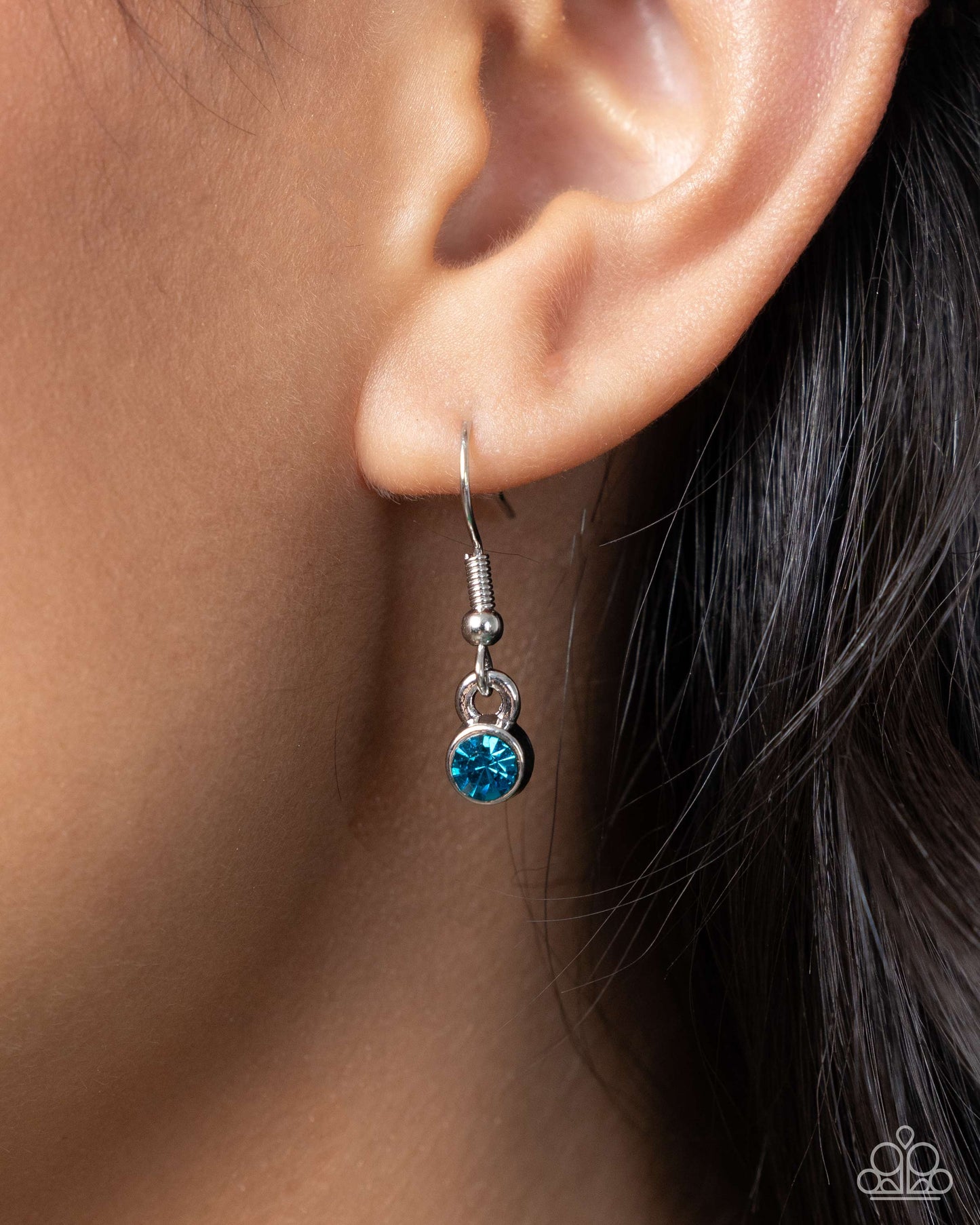 Blue Zircon Rhinestone Hearts Necklace & Bracelet Complete Look - Paparazzi Accessories