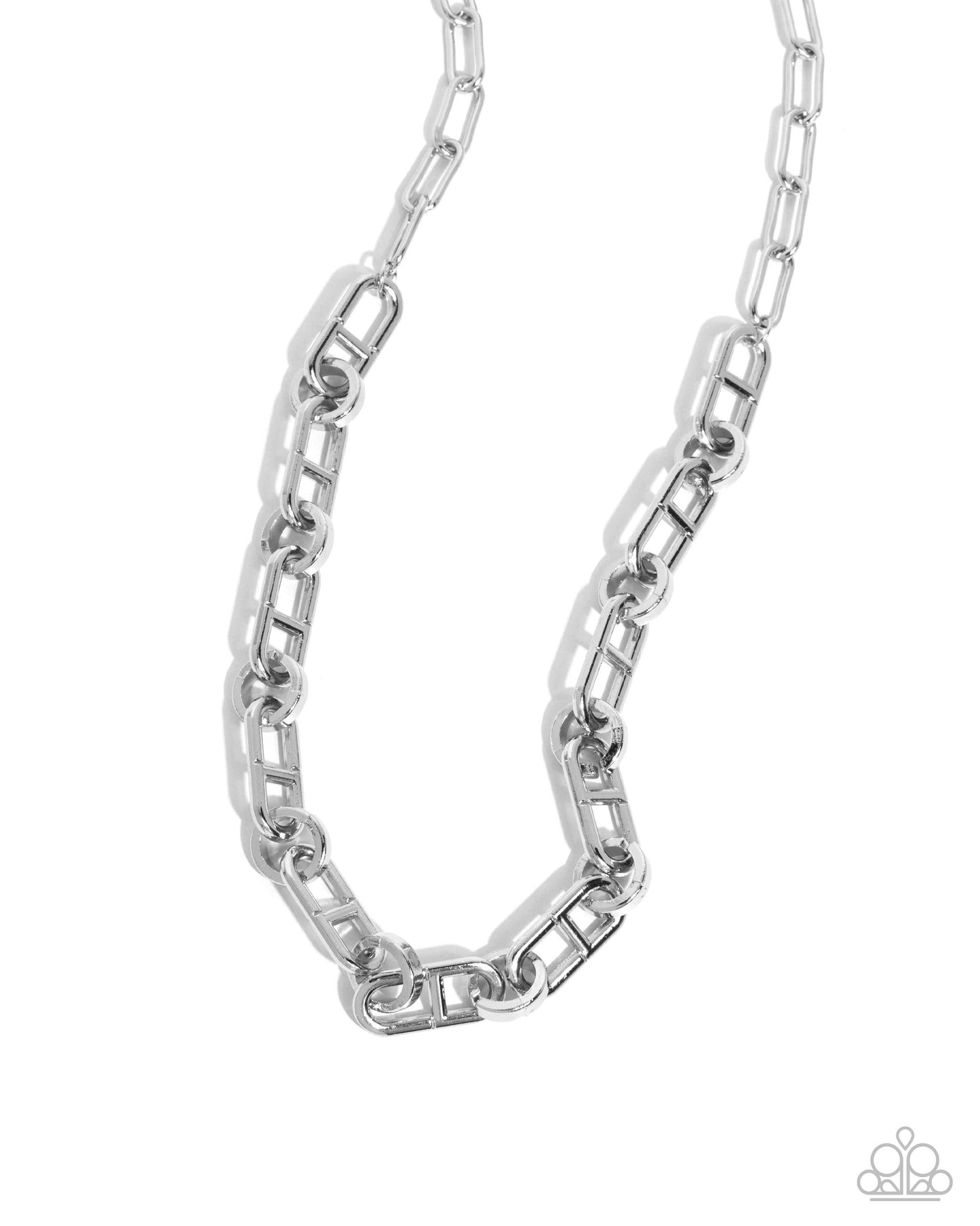 WHEEL Life - Silver Necklace and Bracelet - Complete Look - Paparazzi Accessories