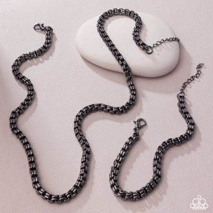 Complete Look - "Alternative Appeal - Black Necklace",  "Alternative Approach - Black Bracelet" - Paparazzi Accessories
