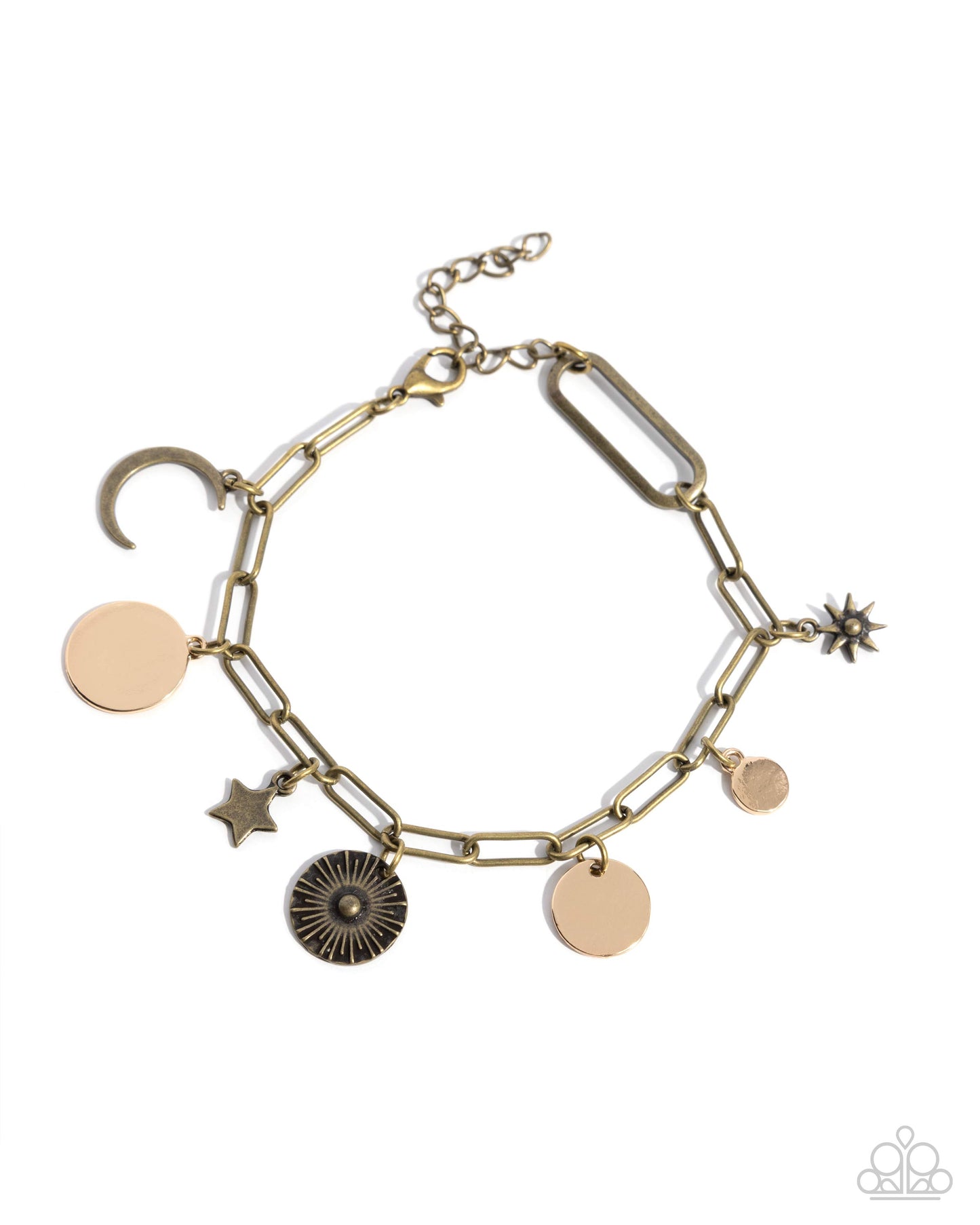Brass Moon Necklace & Bracelet Complete Look