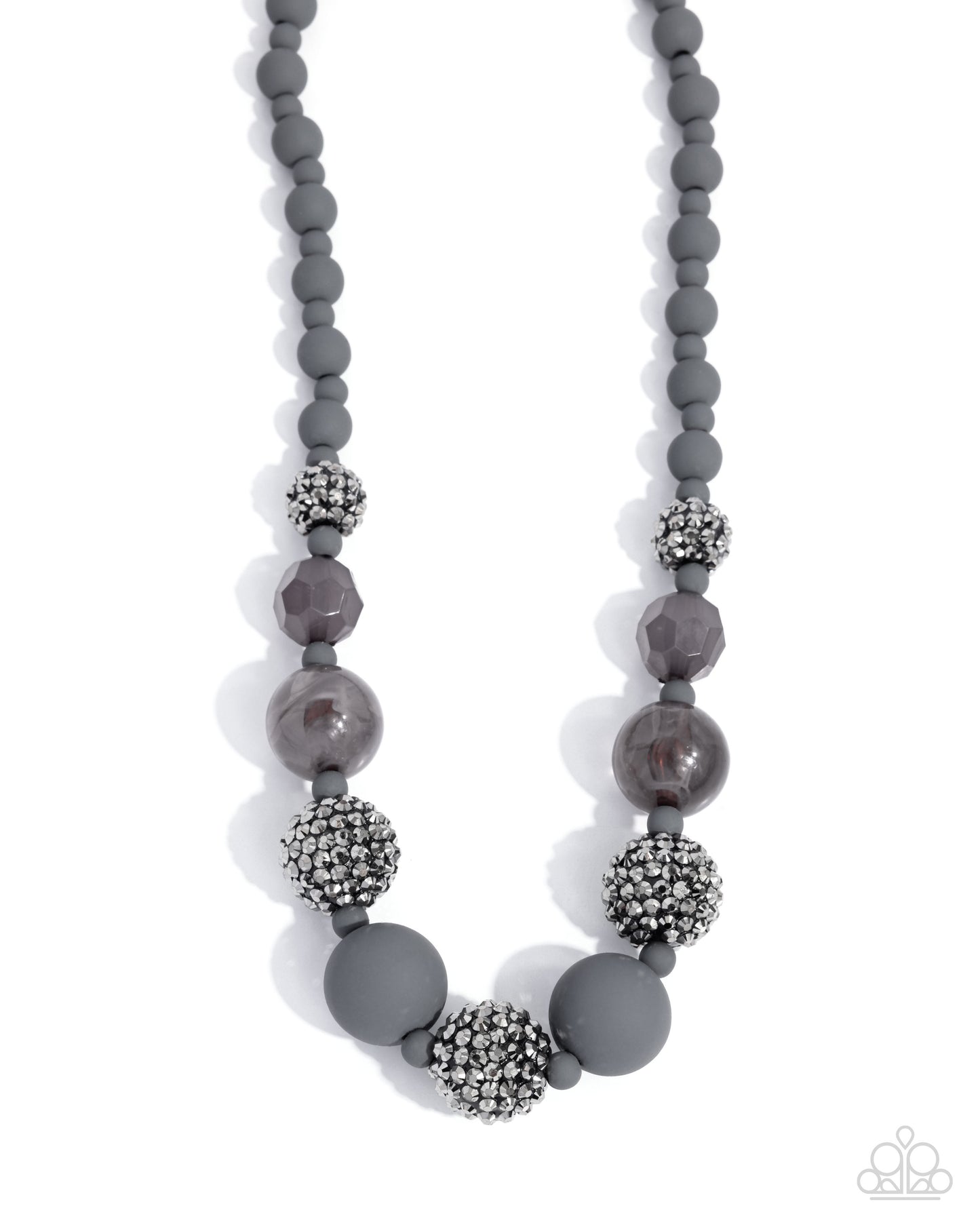 Hematite Hallmark - Complete Look "Hematite Haute - Silver Necklace" and "Hematite Honor - Silver Bracelet" - Paparazzi Accessories