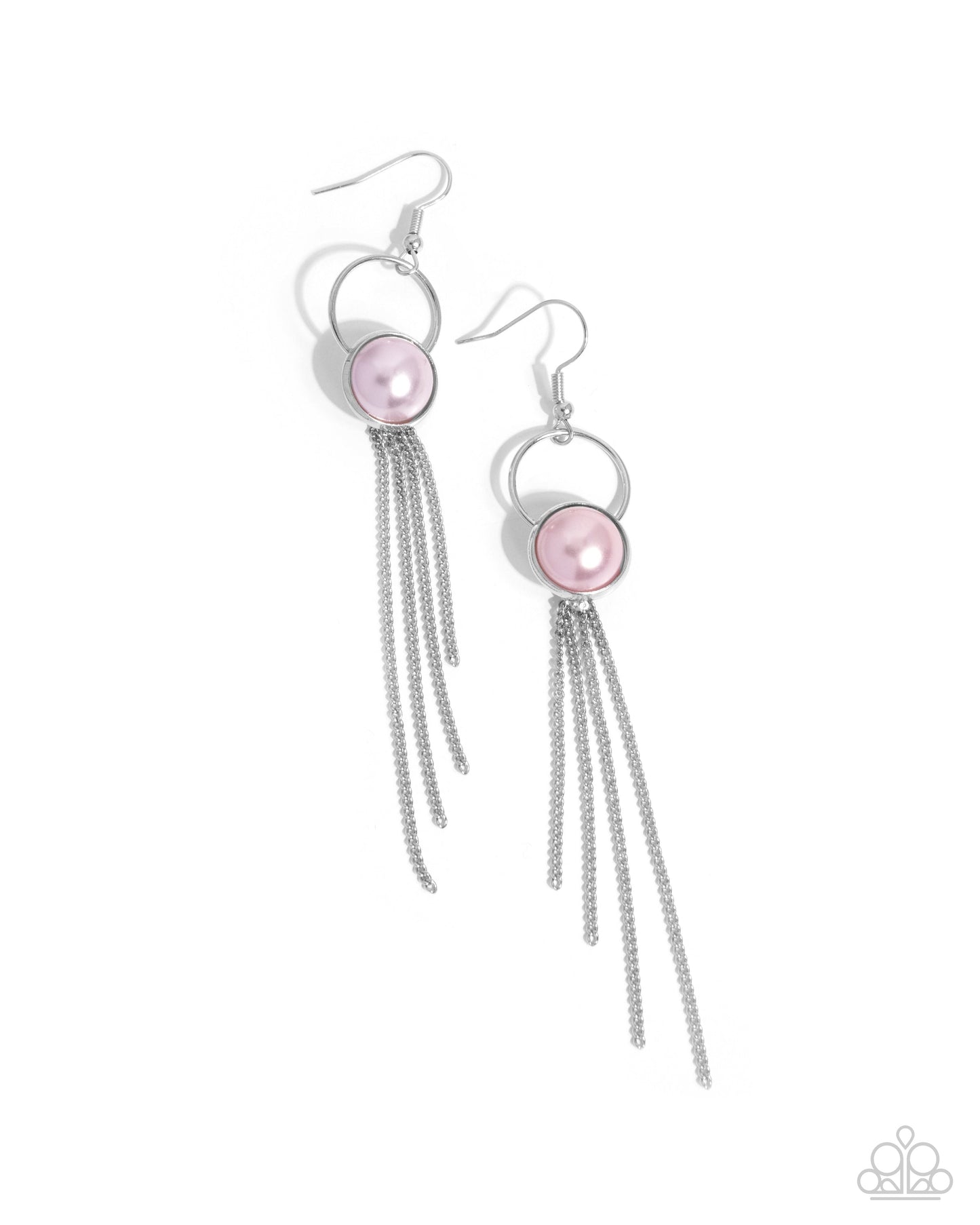 Pearl Promotion - Pink Pearl Silver Fishhook Earrings - Paparazzi Accessories