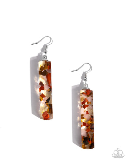 Natural Nightlife - Multi Stone - Fishhook Earrings - Paparazzi Accessories