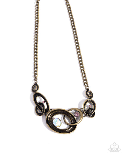 Manacled Melody - Brass Necklace - Paparazzi Accessories