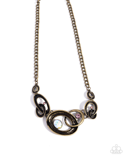Manacled Melody - Brass Necklace - Paparazzi Accessories