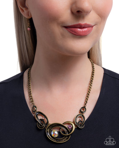 Manacled Melody - Brass Necklace - Paparazzi Accessories