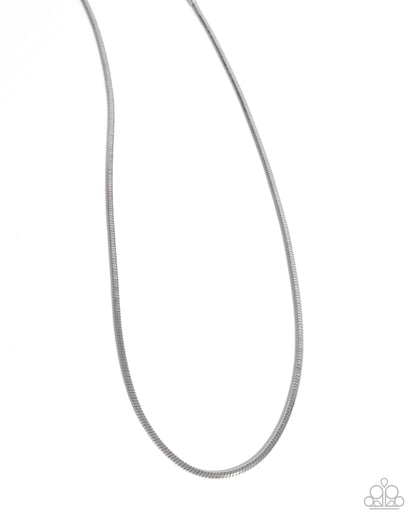 Coiled Captain - Silver - Stainless Steel Urban Chain Necklace - Paparazzi Accessories