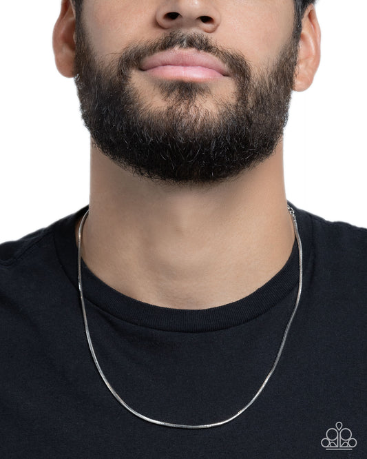 Coiled Captain - Silver - Stainless Steel Urban Chain Necklace - Paparazzi Accessories