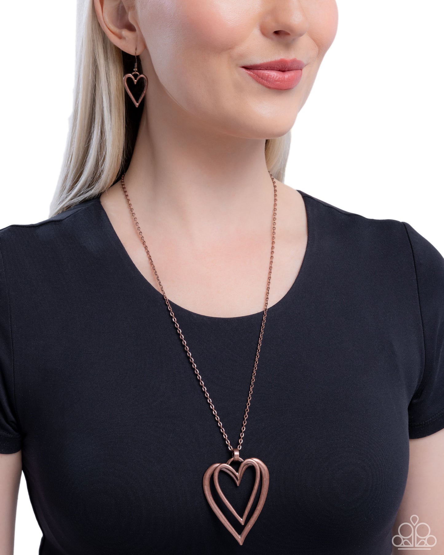 Lets HEART At the Very Beginning - Copper Pendant Necklace - Paparazzi Accessories