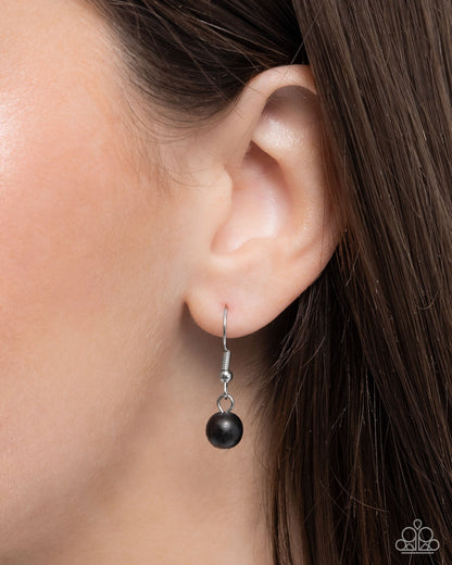 Stony Strength - Black & Turquoise Stones Silver Necklace - Paparazzi Accessories