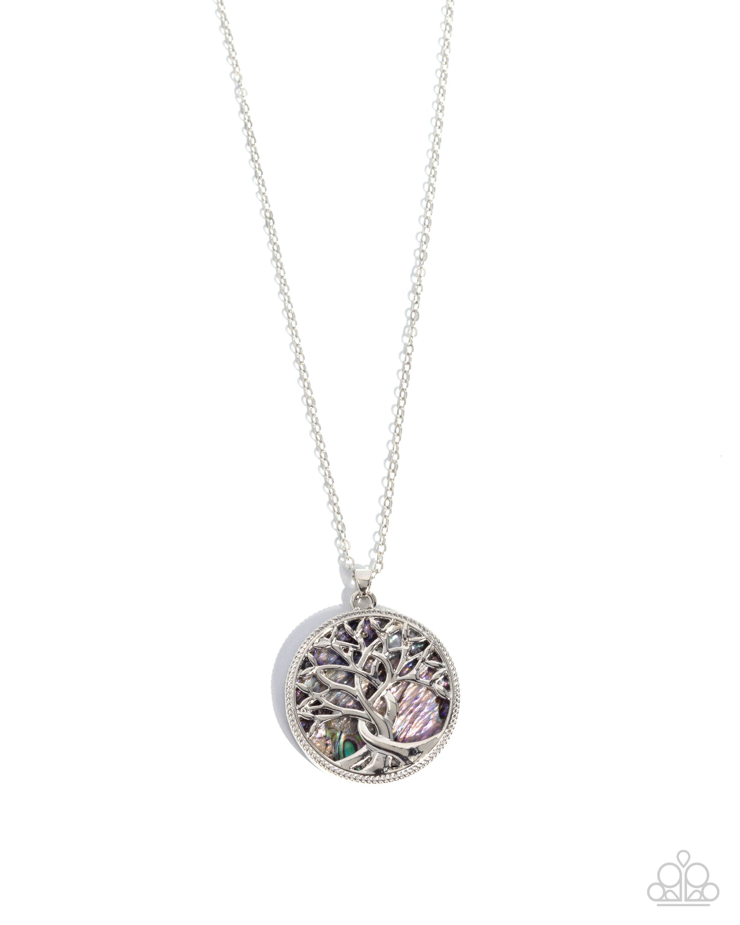 Nordic Nuance - Multi Tree of Life Pendant Silver Necklace - Paparazzi Accessories