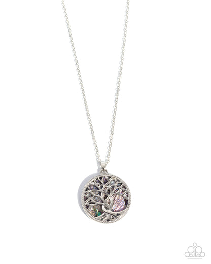 Nordic Nuance - Multi Tree of Life Pendant Silver Necklace - Paparazzi Accessories