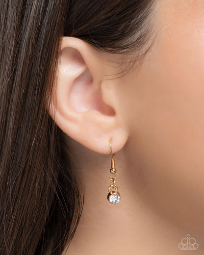 Gala Genre - Green Painted Flowers Gold Necklace - Paparazzi Accessories