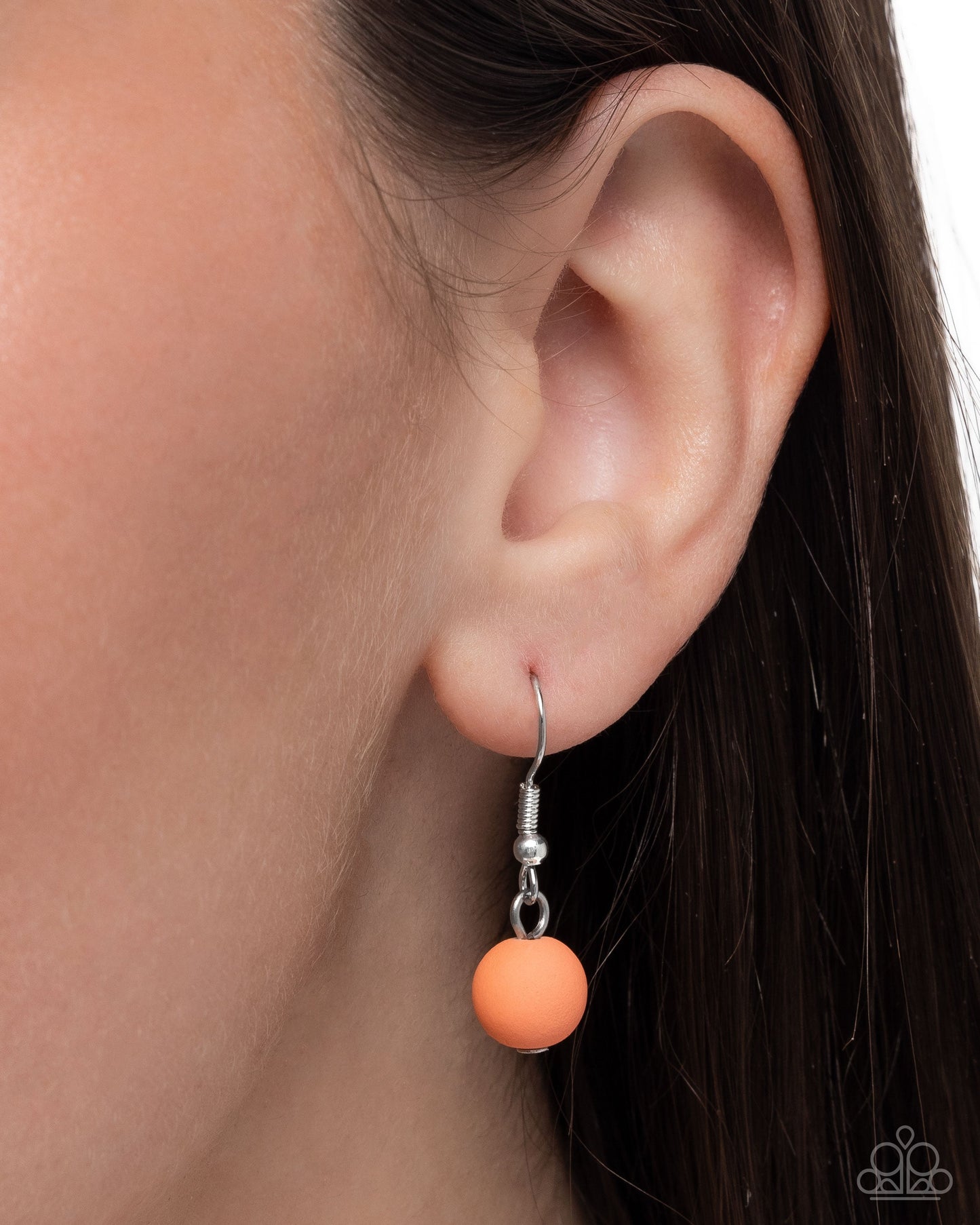 Suddenly Slanted - Orange Acrylic Beaded Necklace - Paparazzi Accessories