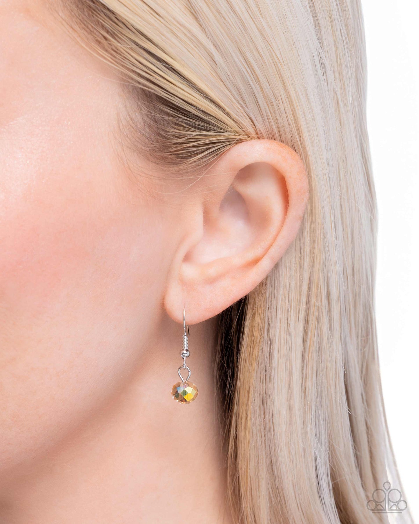 Tasteful Tulip - Yellow Beaded Silver Necklace - Paparazzi Accessories