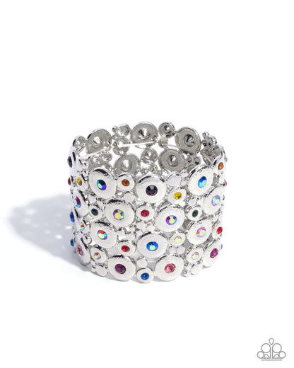 Millennial Medley - Multi Rhinestone Stretchy Bracelet - February 2025 Life of the Party Exclusive - Paparazzi Accessories