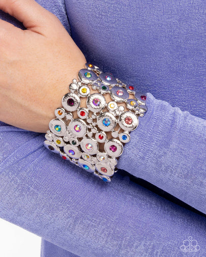 Millennial Medley - Multi Rhinestone Stretchy Bracelet - February 2025 Life of the Party Exclusive - Paparazzi Accessories