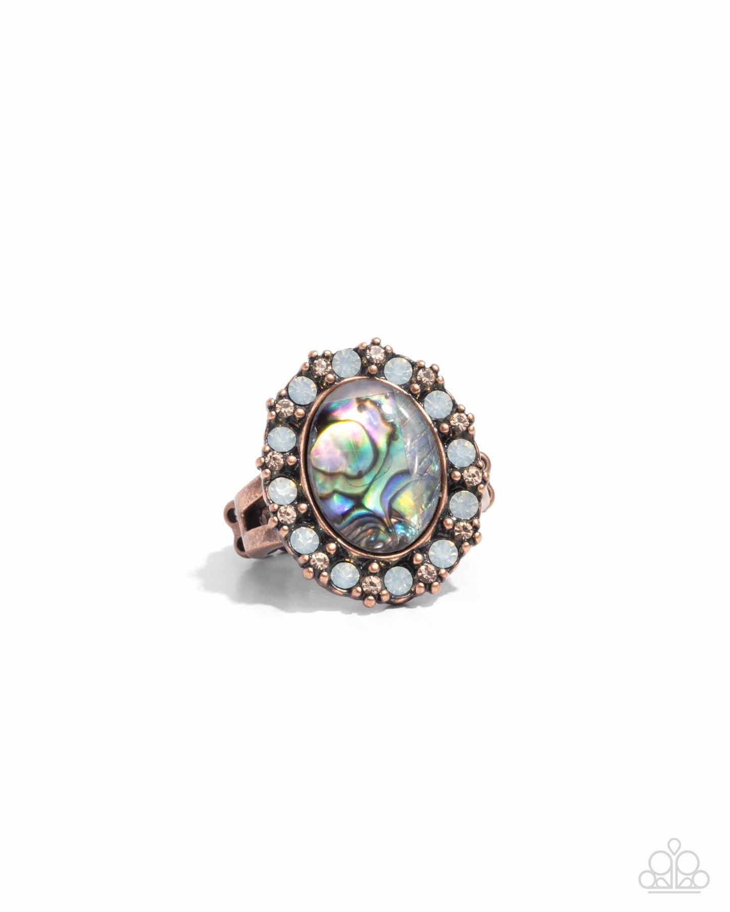 Poised and Perfect - Copper & Abalone Shell Ring - Paparazzi Accessories