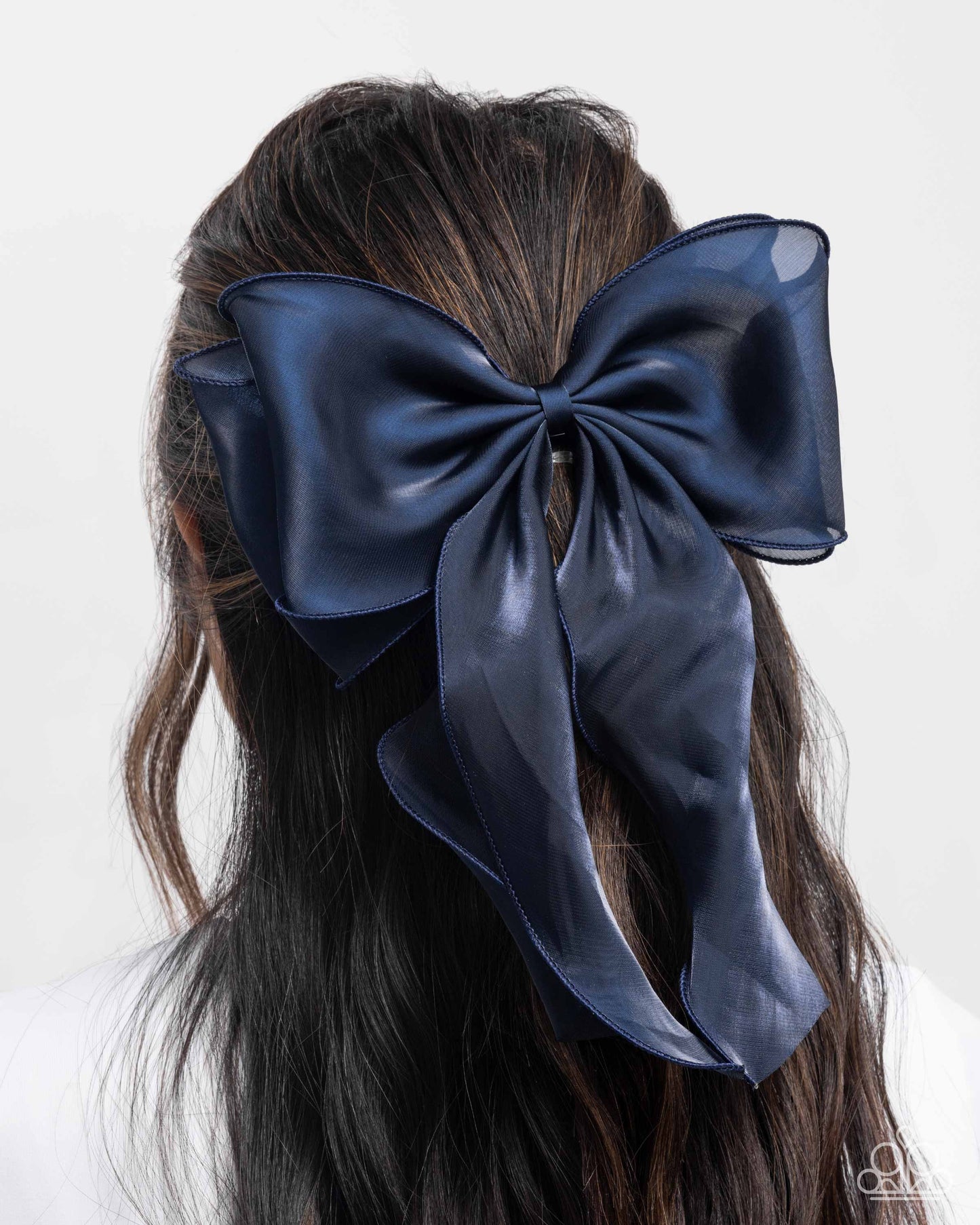 Streamlined Serenade - Blue Ribbon Hair Clip - Paparazzi Accessories