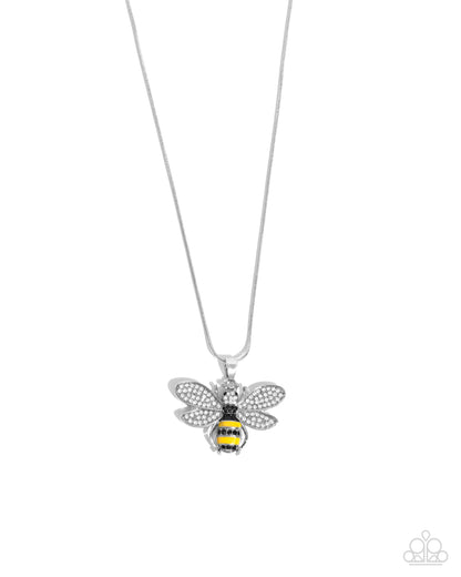 Be Humble Bumblebee - Yellow Bee Necklace - Paparazzi Accessories