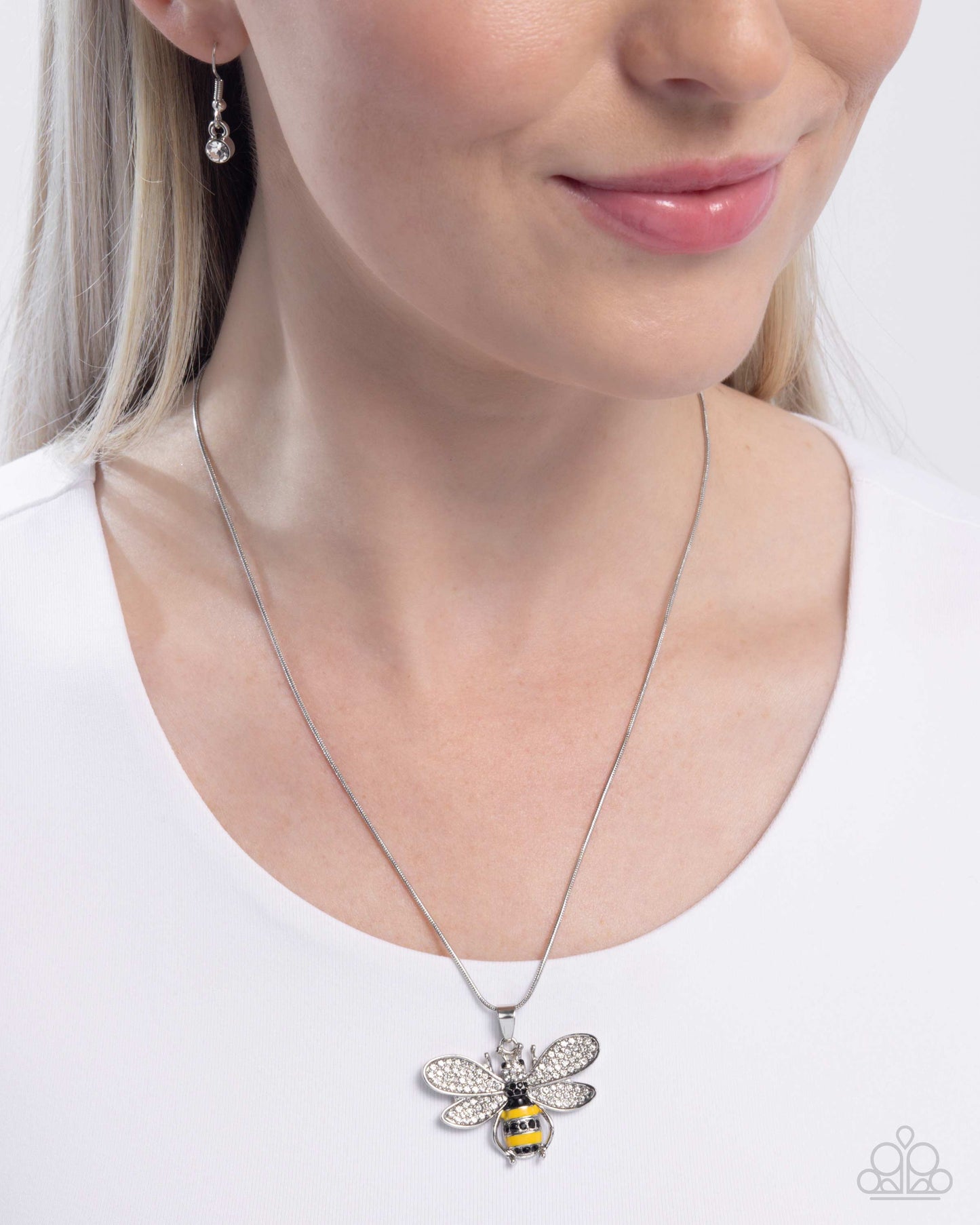 Be Humble Bumblebee - Yellow Bee Necklace - Paparazzi Accessories
