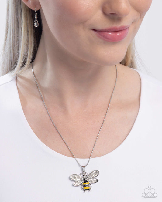 Be Humble Bumblebee - Yellow Bee Necklace - Paparazzi Accessories