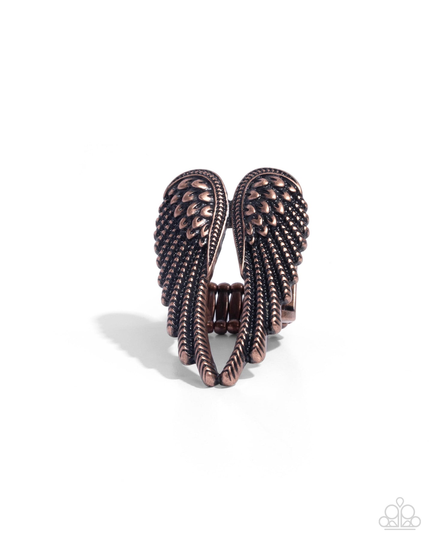 Angelic Actress - Copper Angel Wings Ring - Paparazzi Accessories