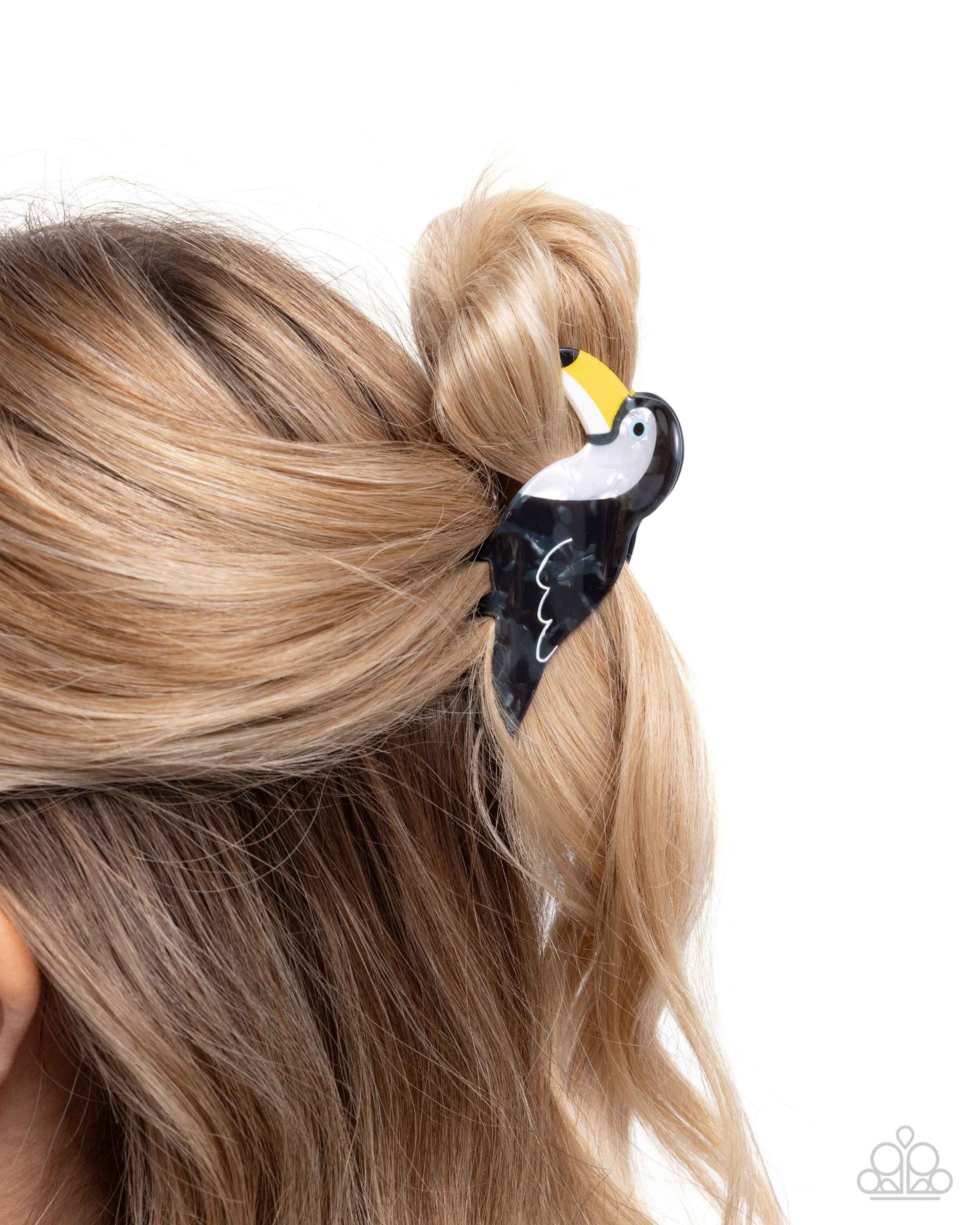 Toucan Theme - Black Toucan Claw Clip - Paparazzi Accessories