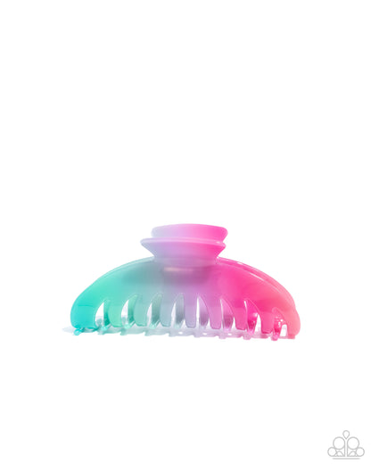 Faded Fantasy - Multi Pink, Purple, Green Acrylic Claw Clip - Paparazzi Accessories