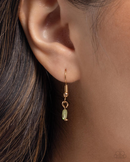 Sensational Sunset - Green Seed Bead Necklace - Paparazzi Accessories