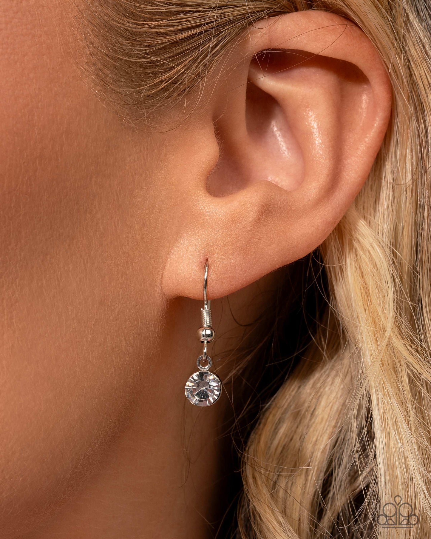 Head-Turning Haute - Multi Iridescent Rhinestone Silver Flower Necklace- June 2025 Life of the Party Exclusive - Paparazzi Accessories